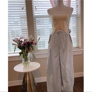 Missguided Stone Harness Bandage Cami Top and Blue Co-Ord Drawstring Joggers